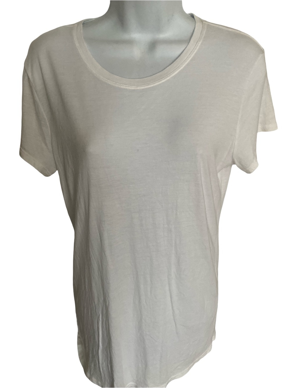 Vince Women's White Short Sleeve Crewneck Tee-L all Pima cotton